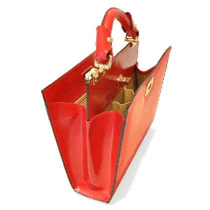 Pratesi Anna Maria Luisa de' Medici Bolsa feminina média em couro genuíno - Brunelleschi Green