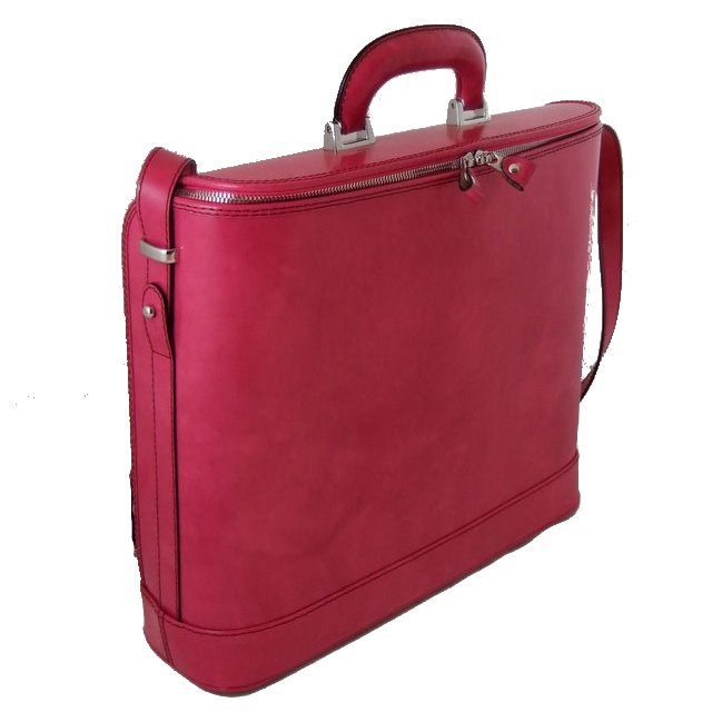 Pratesi Raffaello Laptop Bag 17 in genuine leather - Brunelleschi Pink