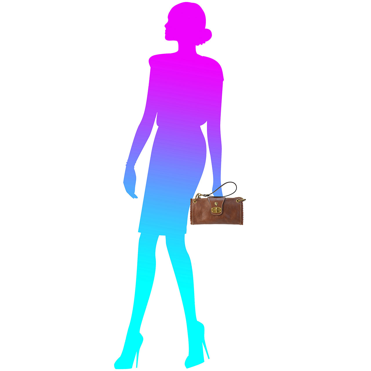 Sac Femme Pratesi Pontremoli en cuir véritable - Cognac