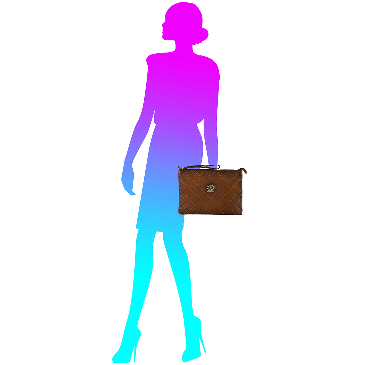 Pratesi Montebonello Clutch on Belt 20cm in Vegetable-Dyed Leather - Chianti