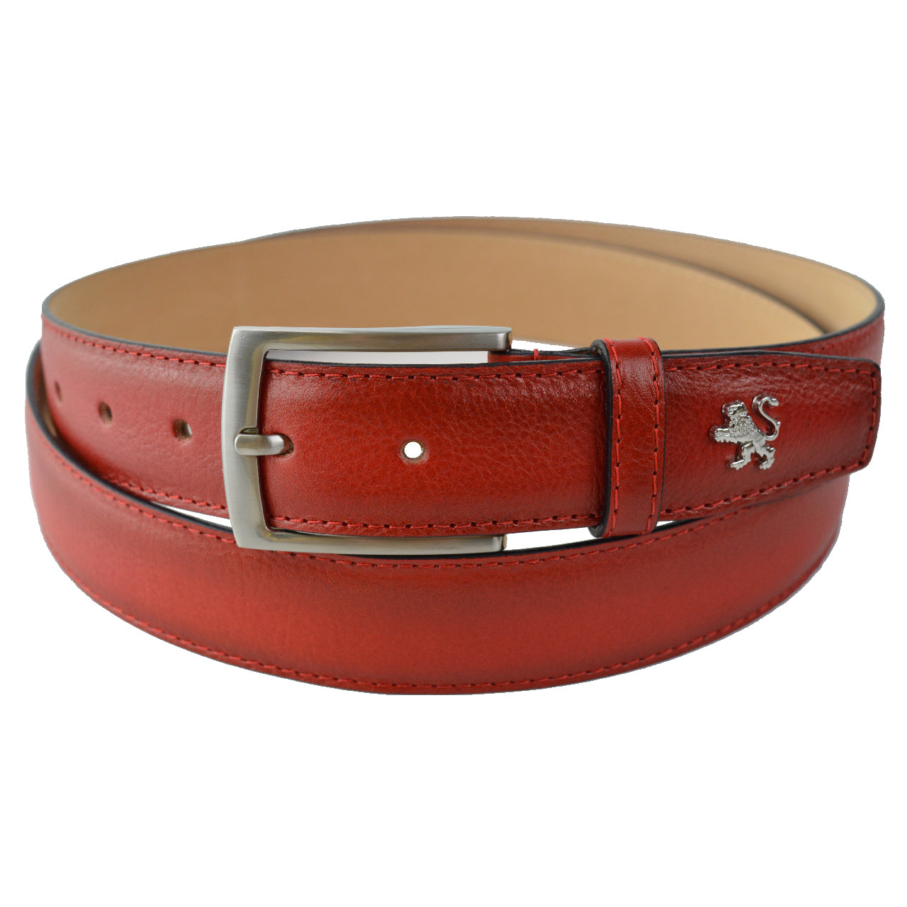 Ceinture Pratesi en cuir véritable - Cerise