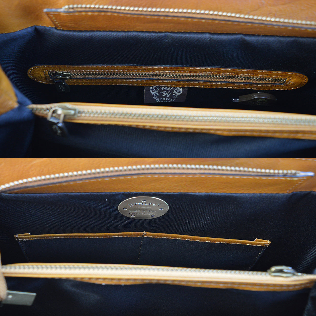 Pratesi Girone Lady Bag B615 en cuero de vaca - Bruce Cognac