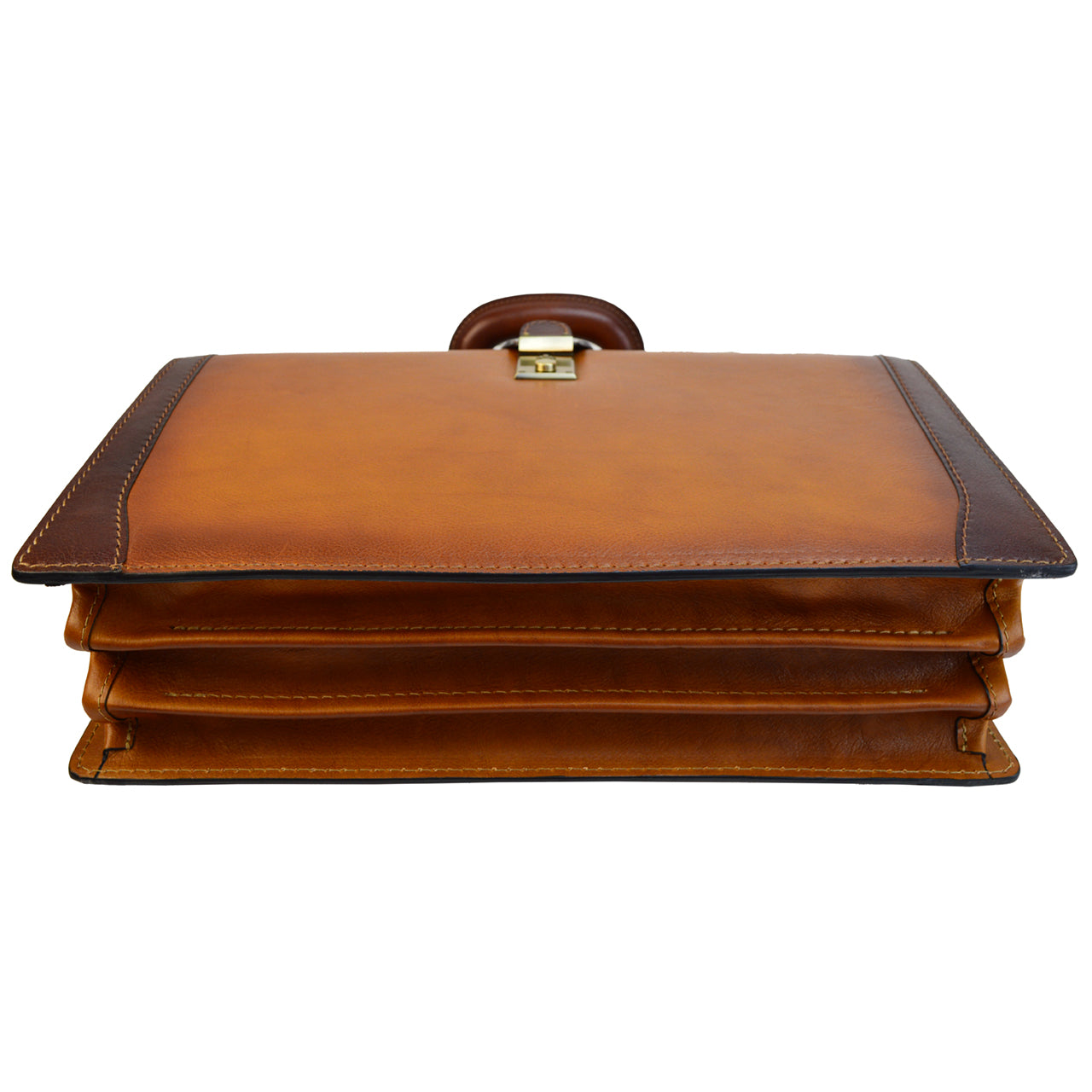 Pratesi Briefcase for Laptop Brunelleschi in genuine leather - Cognac