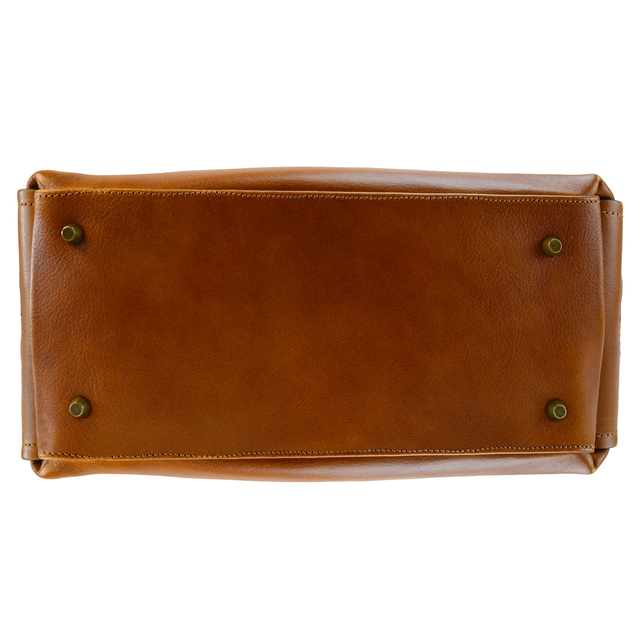 Bolsa italiana Pratesi Viareggio em couro tingido de vegetais - Café