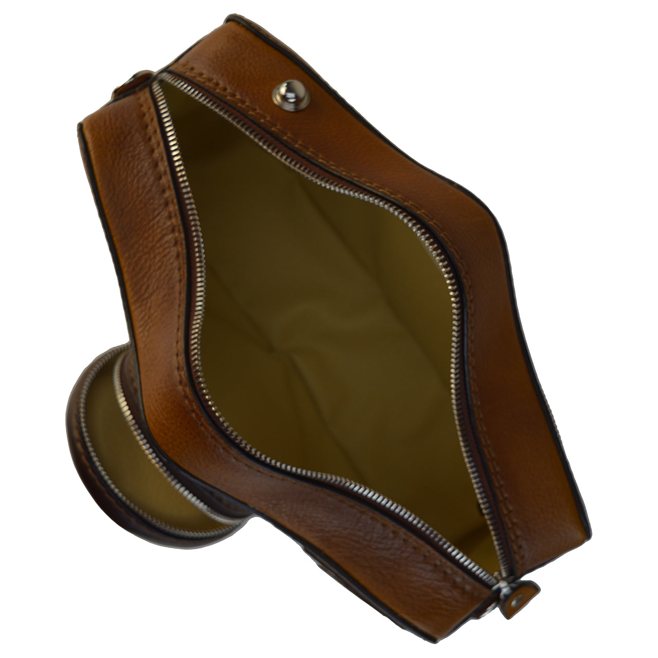 Pratesi Photocamera Cross-Body Bag in genuine vegetable tanned leather - Electric Blue