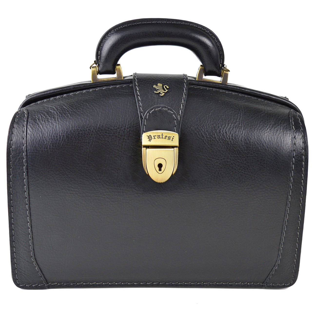 Pratesi Handbag Miss Brunelleschi in Vegetable Tanned Italian Leather - Black