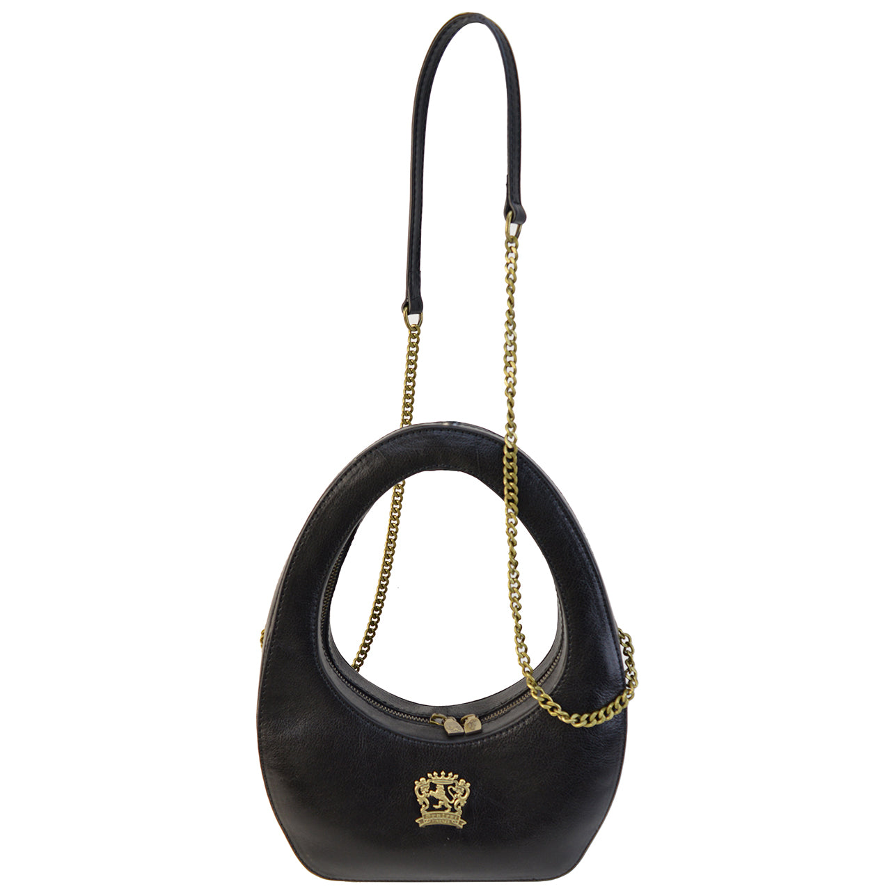 Pratesi Lucca Mini B618/24 Bolsa feminina em couro genuíno - Conhaque