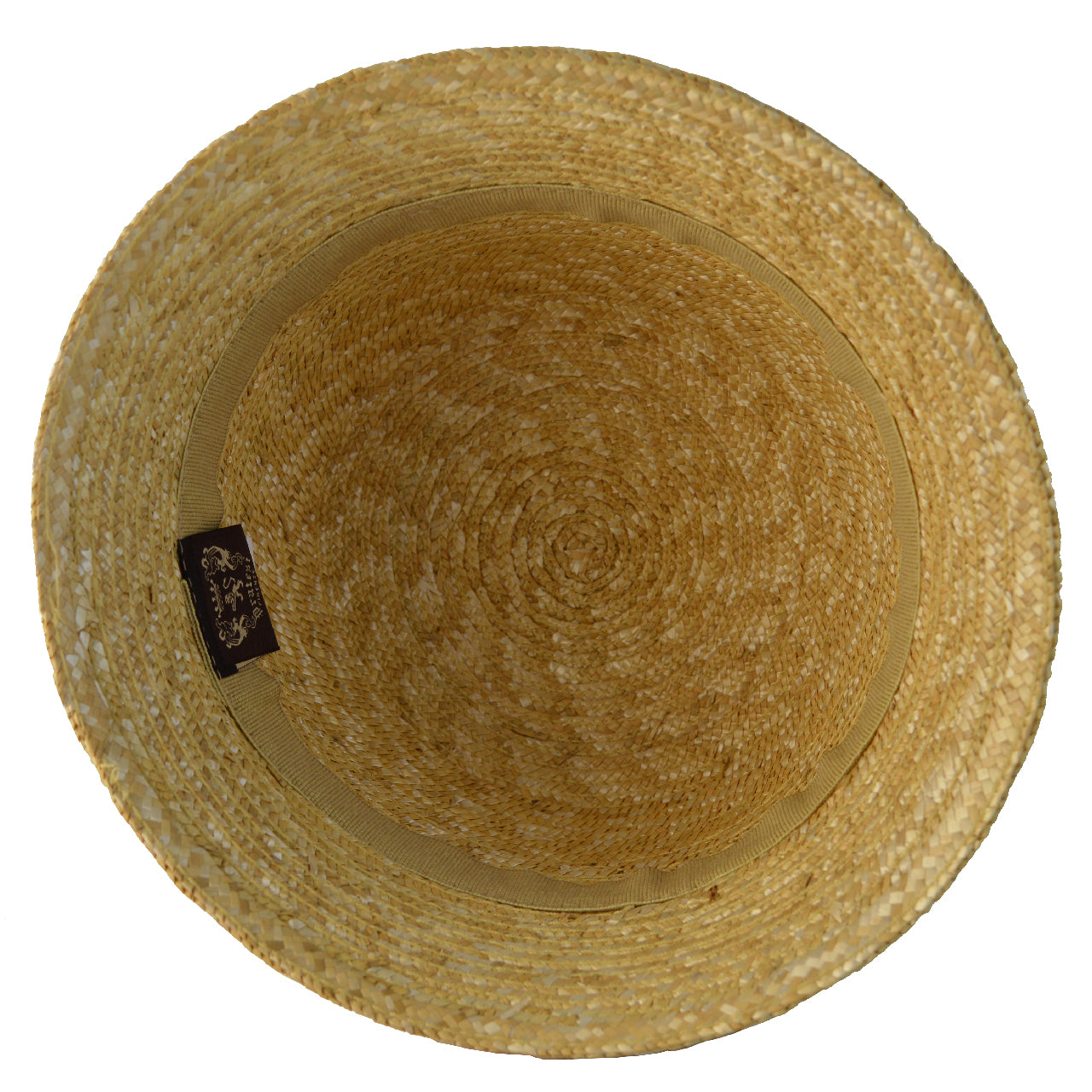 Pratesi Nonna Cappello em Paglia S205 (56cm) em palha natural e couro italiano genuíno - Nonna Cappello em Paglia S205 (56cm) Conhaque