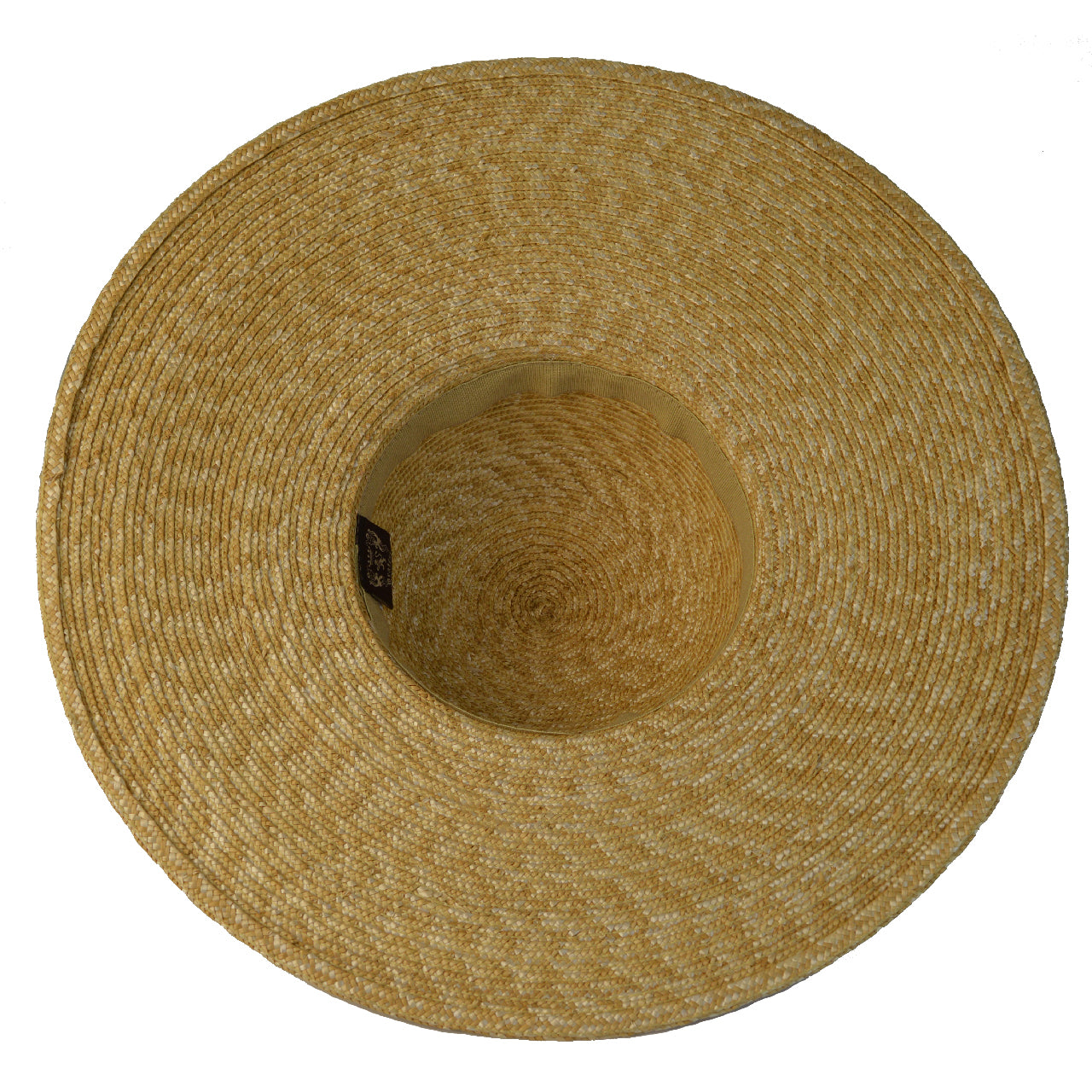 Pratesi Pamela Cappello en Paglia S206 (57cm) en Paja Natural y Cuero Italiano Genuino