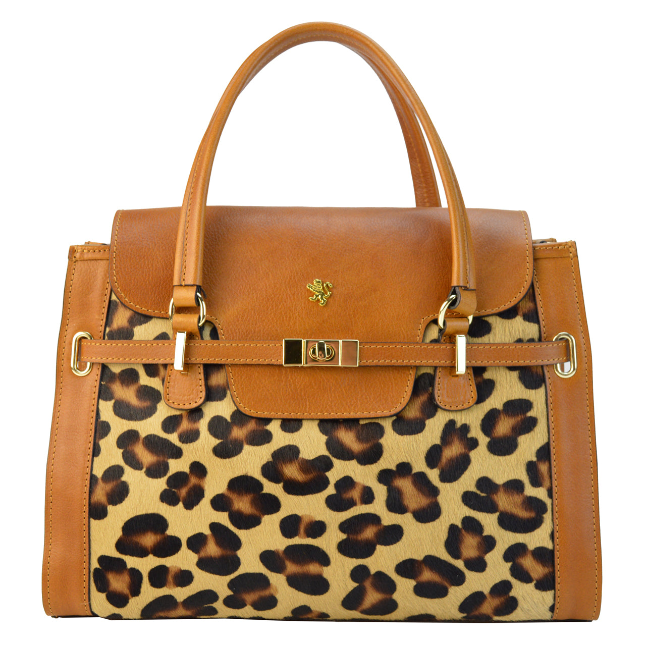 badgley mischka leopard travel tote weekender bag Baratti Handbag C305 in cow leather