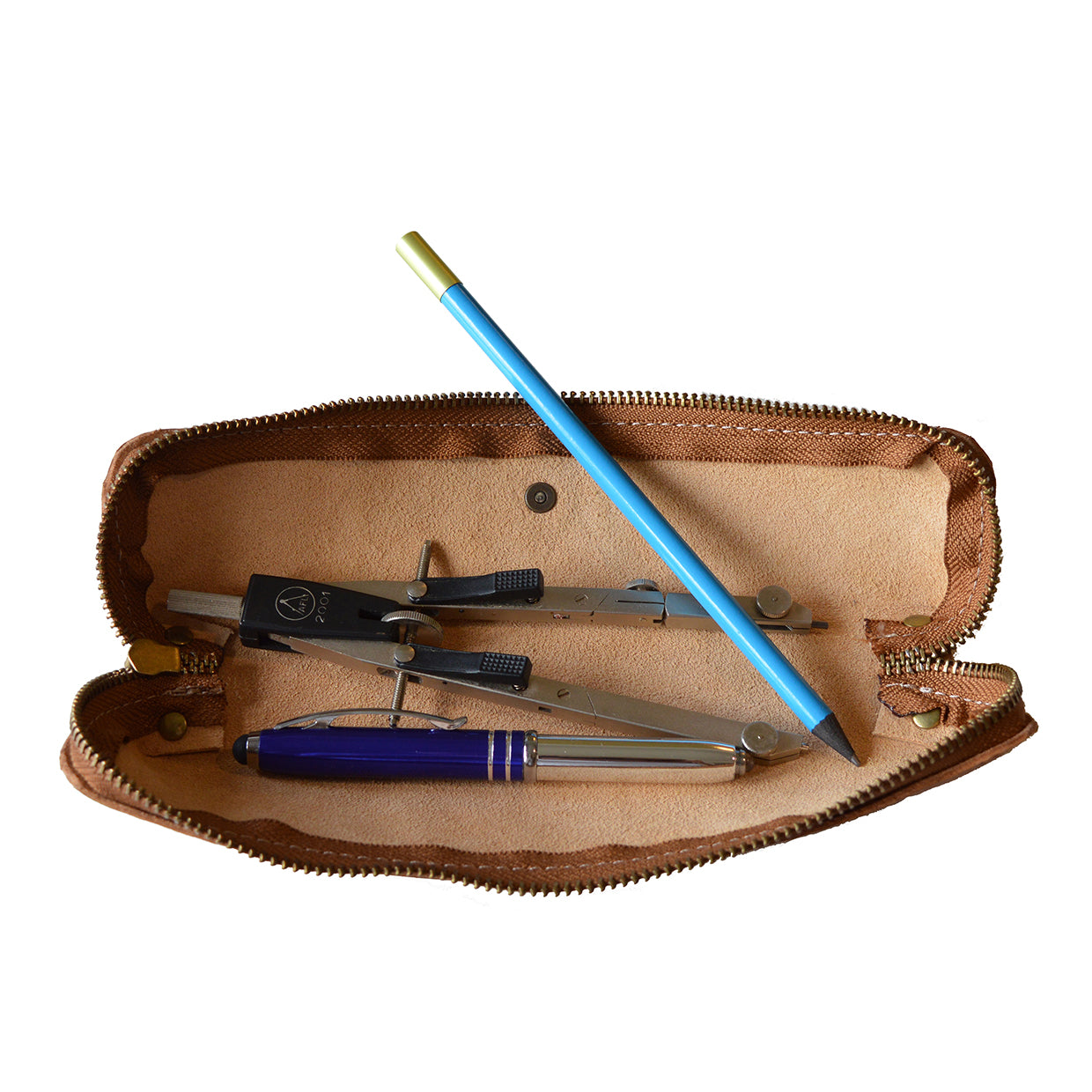 Pratesi Pencilcase in genuine leather 097 - Chianti