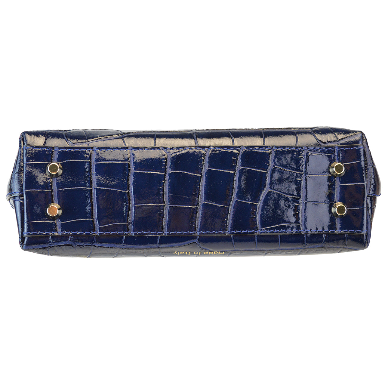 Pratesi Candeli Handbag K565 in genuine leather - Croco-Embossed Blue - LQE