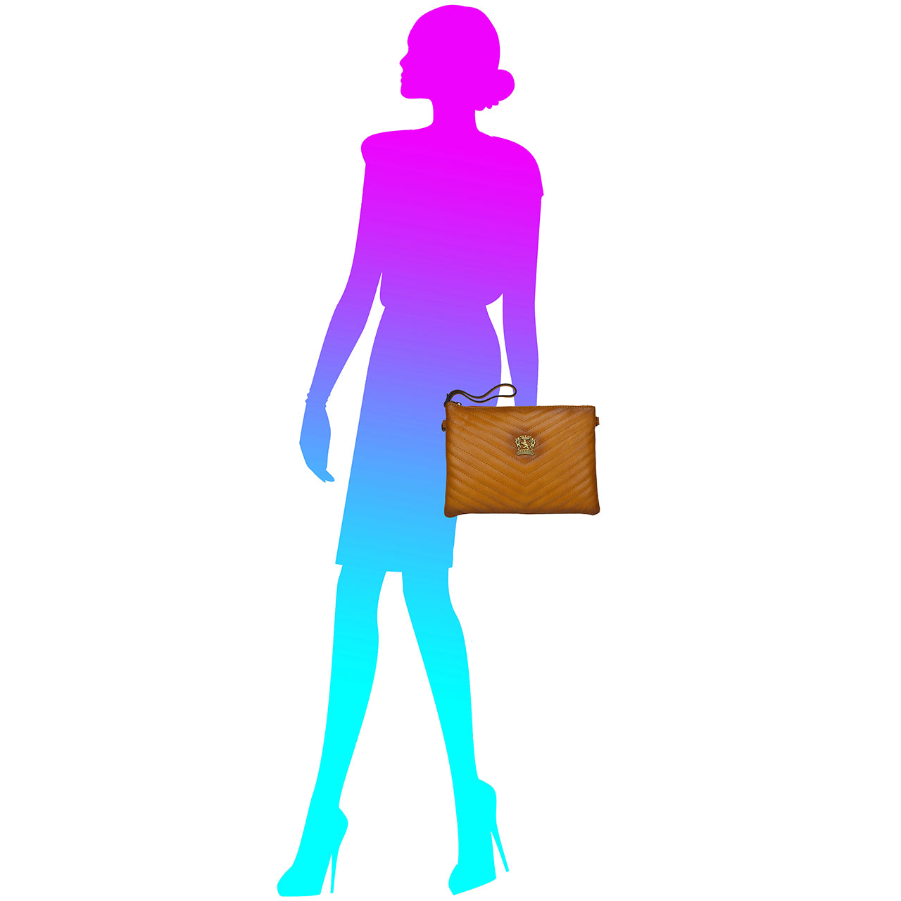 Pratesi Rufina B253/28 Woman Bag in genuine leather - Coffee