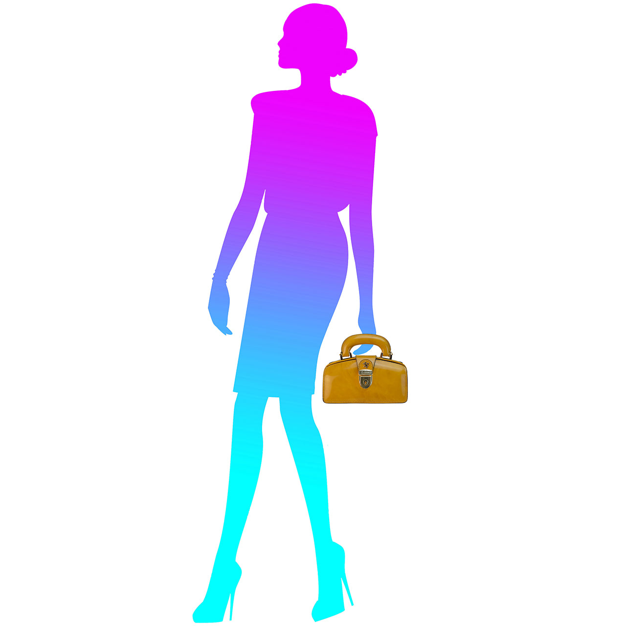 Pratesi Lady Brunelleschi Nana R120/M Woman Bag in true leather - Brunelleschi Mustard