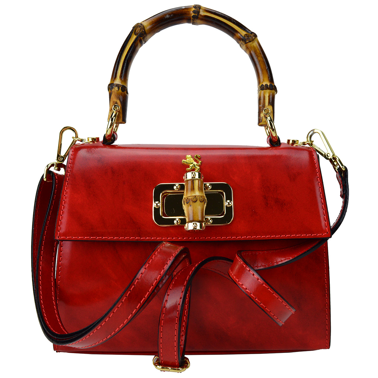 Pratesi Castalia R298/26 Lady Bag in genuine leather - Brunelleschi Yellow