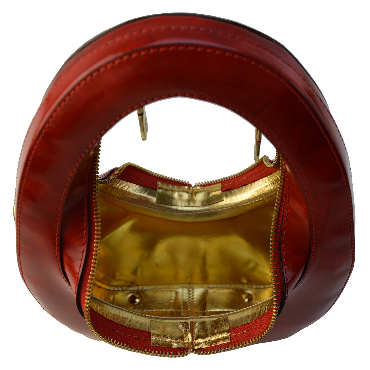 Pratesi Lucca Mini R618/24 Lady Bag in genuine leather - Brunelleschi Cherry