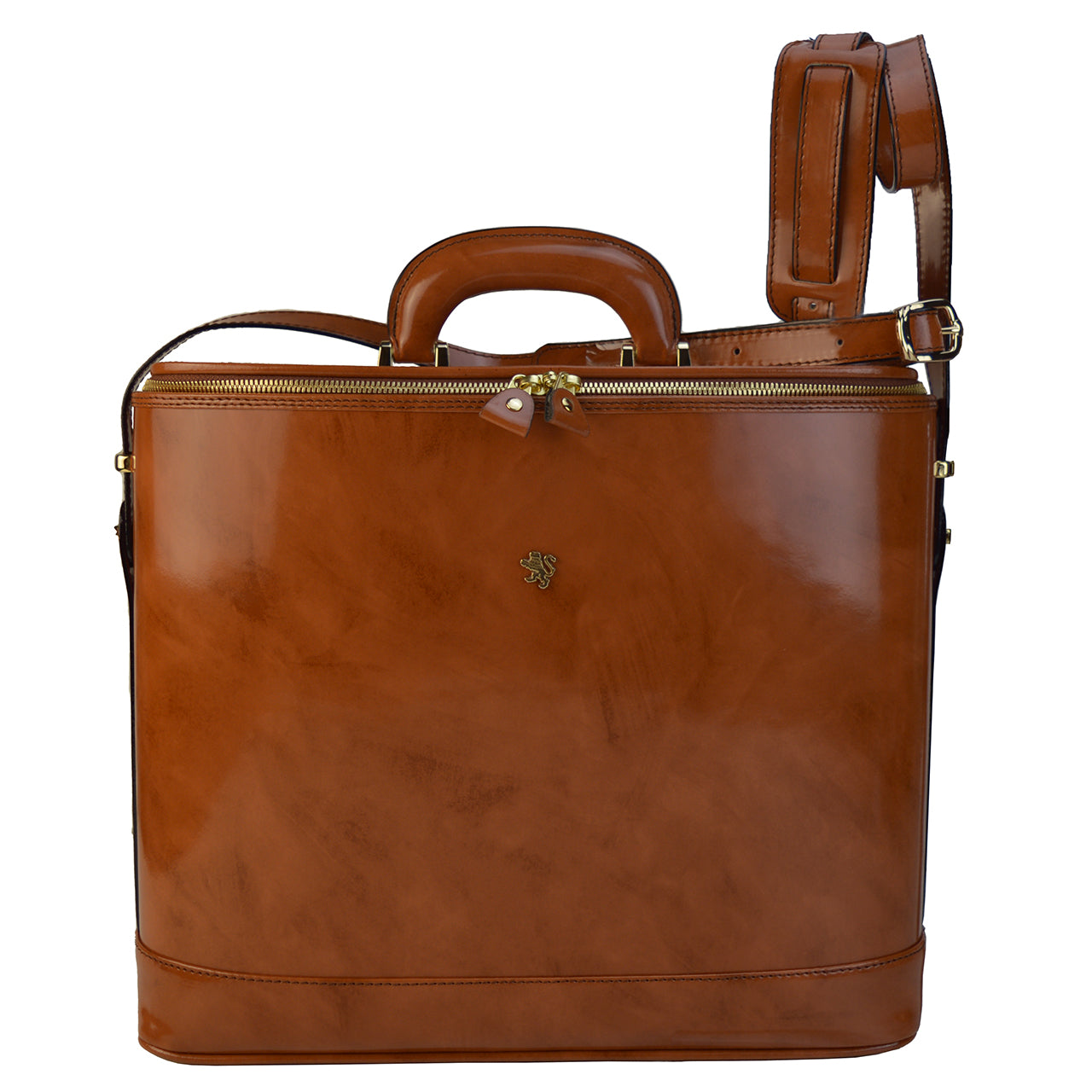Pratesi Raffaello Laptop Bag 15 in genuine leather - Brunelleschi Electric Blue