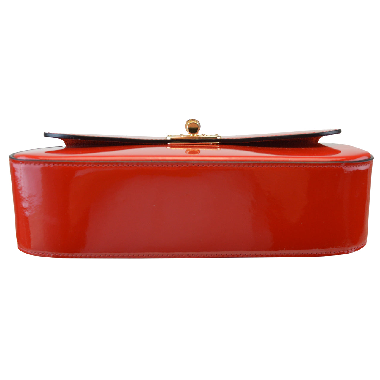 Pratesi Antella em couro envernizado italiano genuíno - cereja