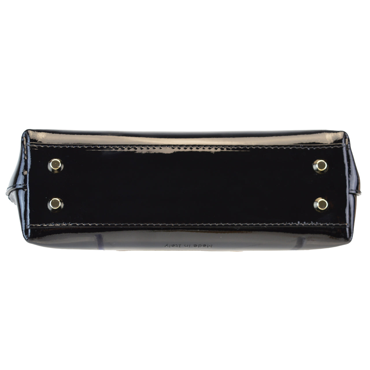 Pratesi Candeli Handbag V565 in patent calfskin - Patent Blach - LQE