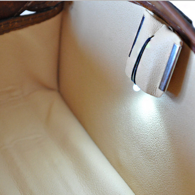 Pratesi Handbag Lady Brunelleschi in genuine Italian leather - Vegetable Tanned Italian Leather Cognac