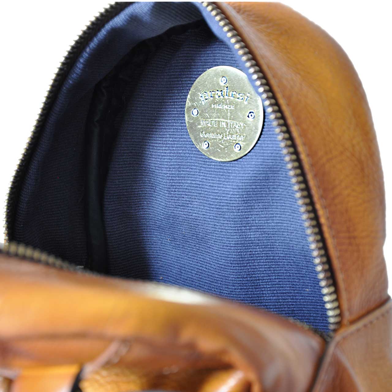 Sac à dos Pratesi Montegiovi en cuir italien véritable - Montegiovi B186 Vert foncé