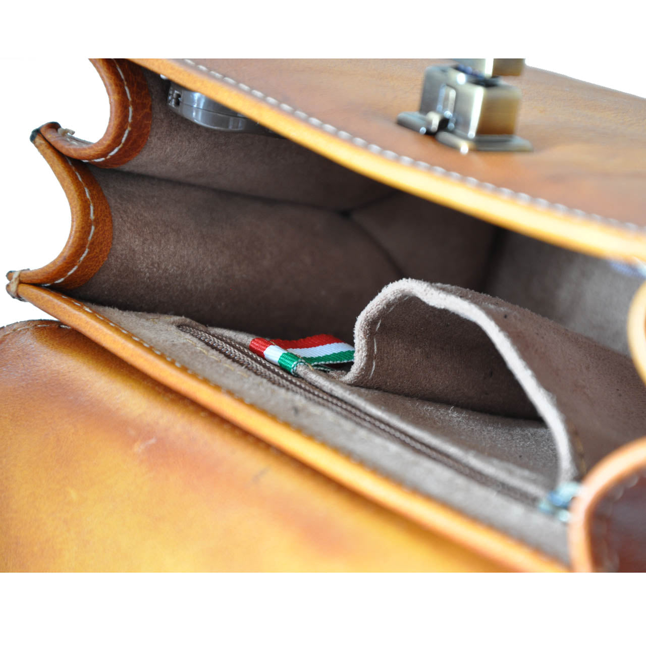 Pratesi Lucignano Petit sac à main en véritable cuir italien
