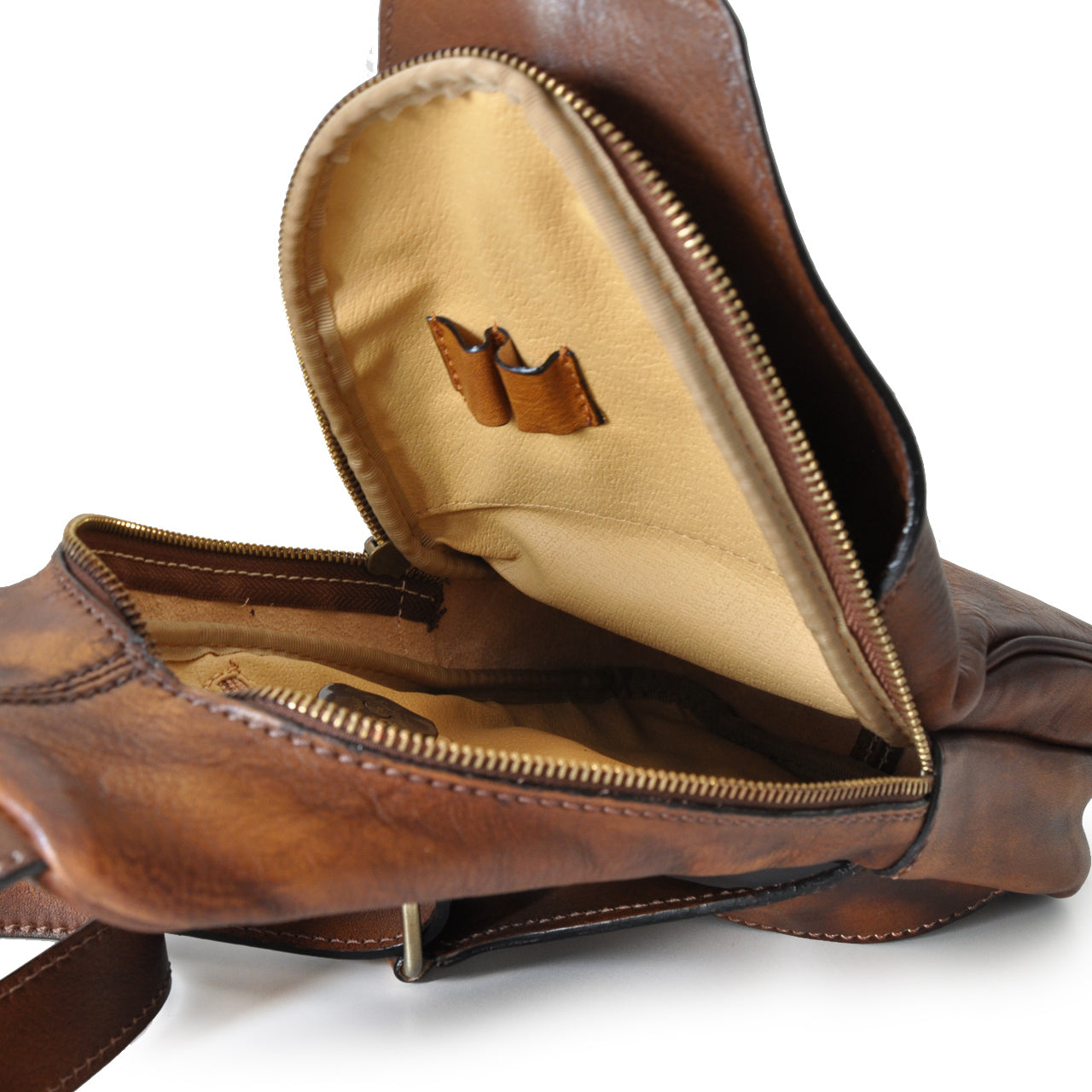 Sac à dos Pratesi San Quirico d'Orcia en véritable cuir italien