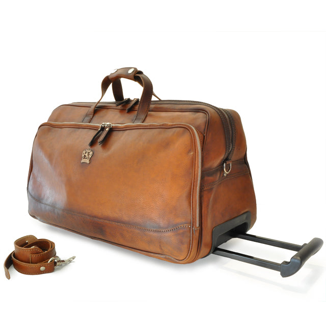 Sac de voyage Pratesi Transiberiana B. en véritable cuir italien - Transiberiana Café