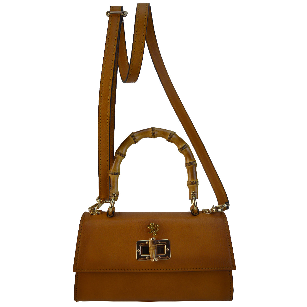 Sac à main Pratesi Castalia en cuir italien véritable - Castalia Moutarde