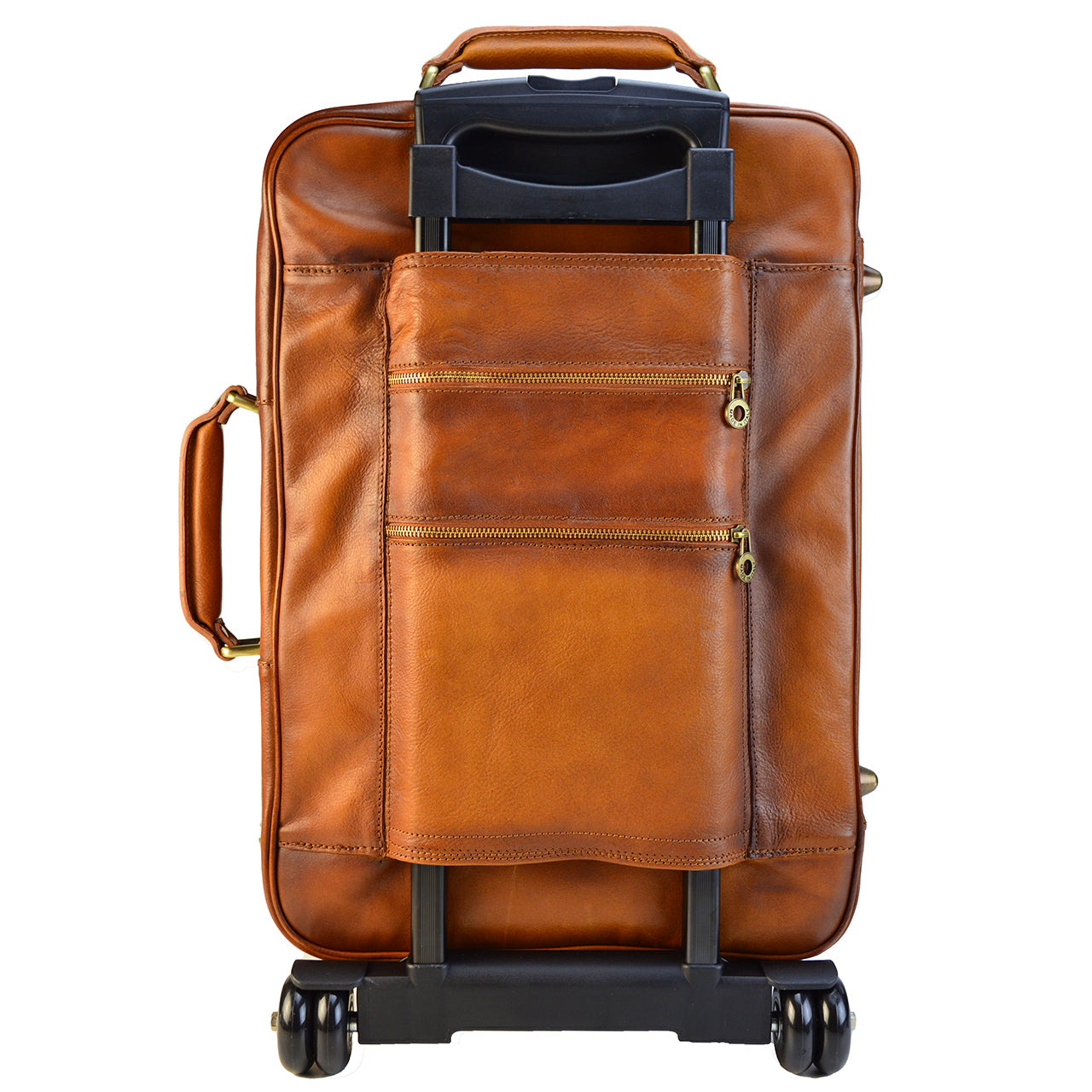 Sac de voyage Pratesi Polinesia B278 - Cuir italien tanné végétal marron