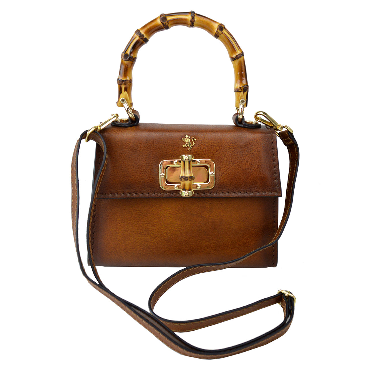 Bolsa Pratesi Castalia Lady em couro italiano genuíno - Couro italiano curtido vegetalmente na cor esmeralda.