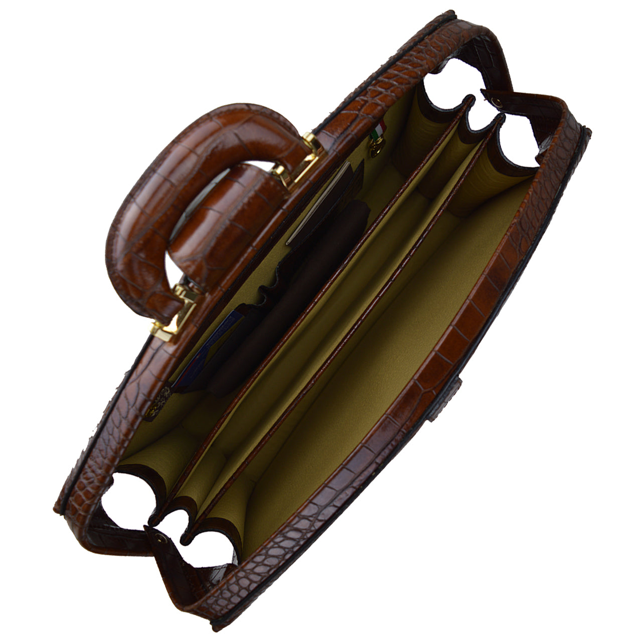 Porte-documents King de Pratesi Brunelleschi en cuir italien véritable