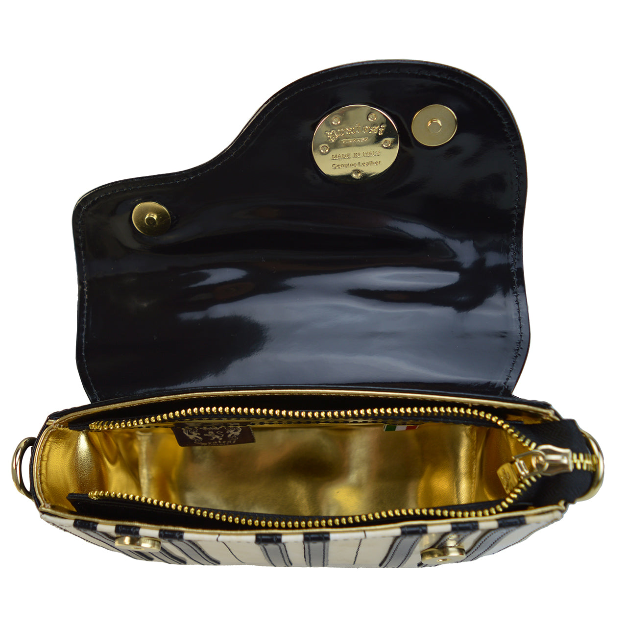 Sac bandoulière Pratesi Pianola R534 en cuir italien véritable - Brunelleschi vert foncé