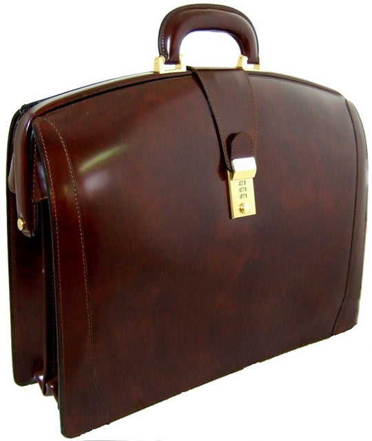 Pratesi Brunelleschi Briefcase in genuine leather - Brunelleschi Coffee - SZN