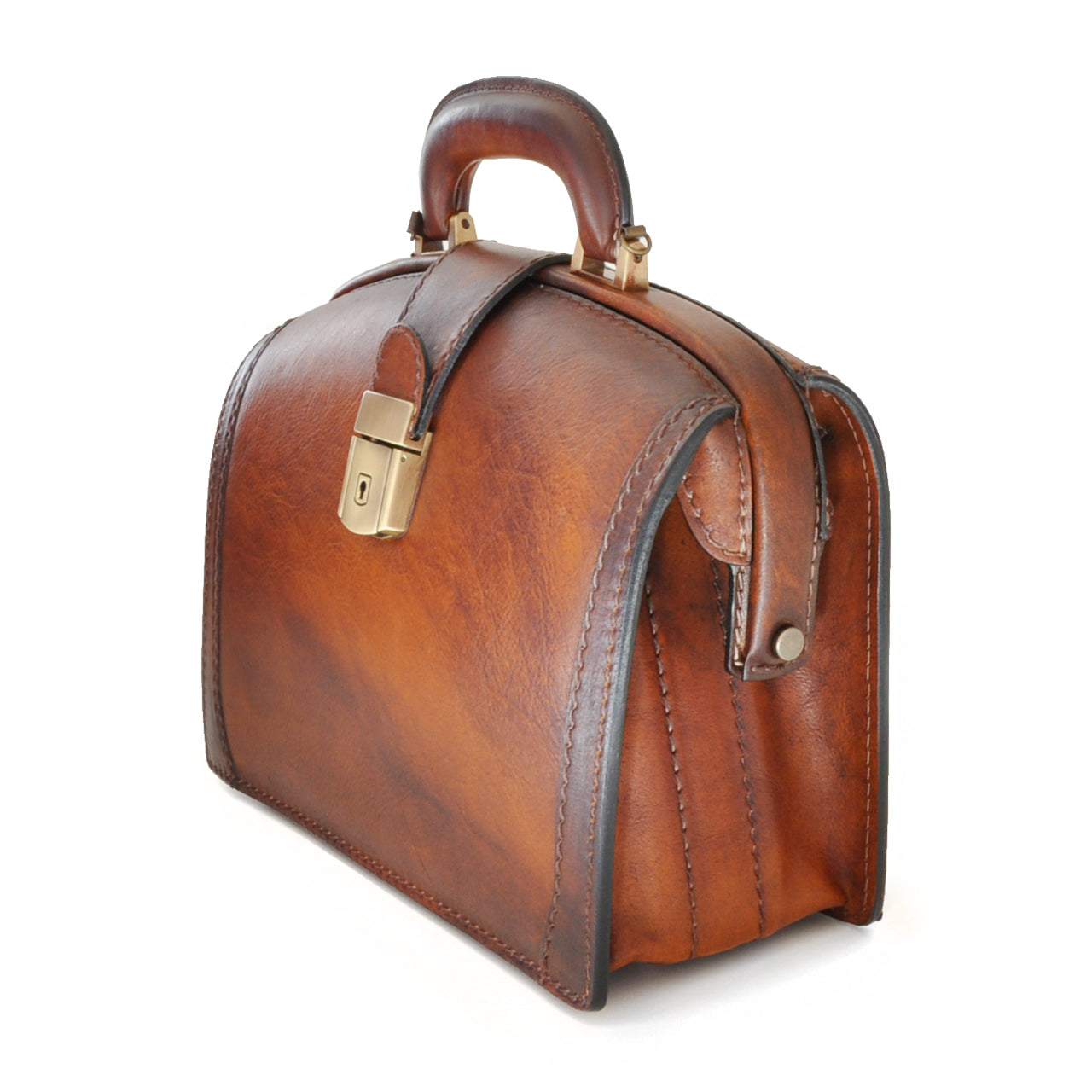 Pratesi Handbag Miss Brunelleschi in Vegetable Tanned Italian Leather - Chianti