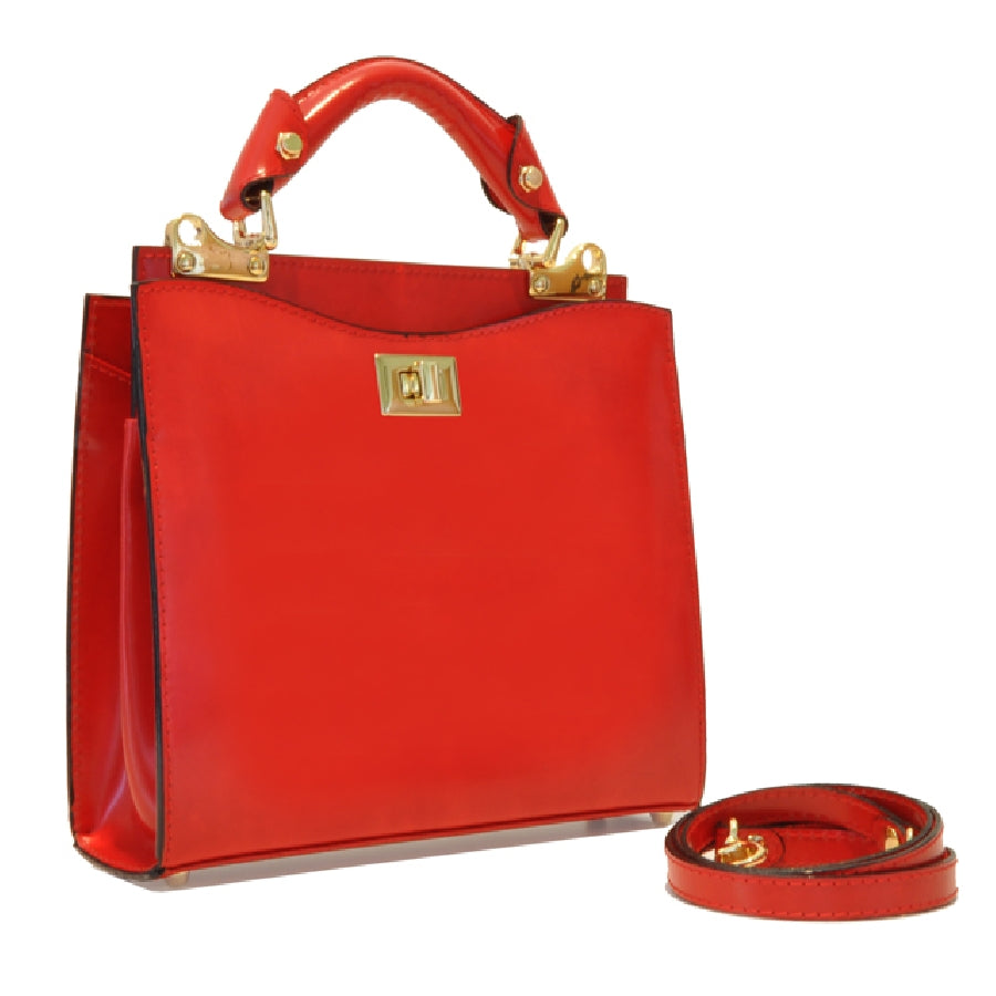 Pratesi Anna Maria Luisa de' Medici Medium Lady Bag en cuir de vache - Radica Cherry