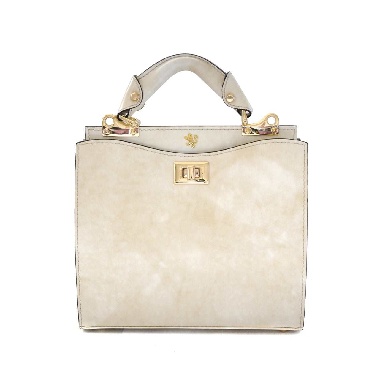 Pratesi Anna Maria Luisa de' Medici Medium Lady Bag in genuine leather - Brunelleschi Panna - SZN