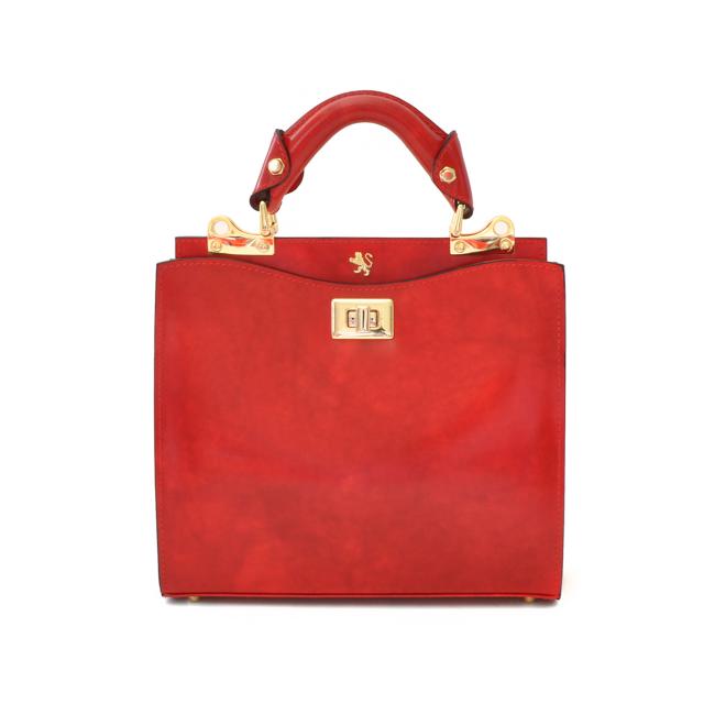 Pratesi Anna Maria Luisa de' Medici Medium Lady Bag en cuir de vache - Radica Cherry