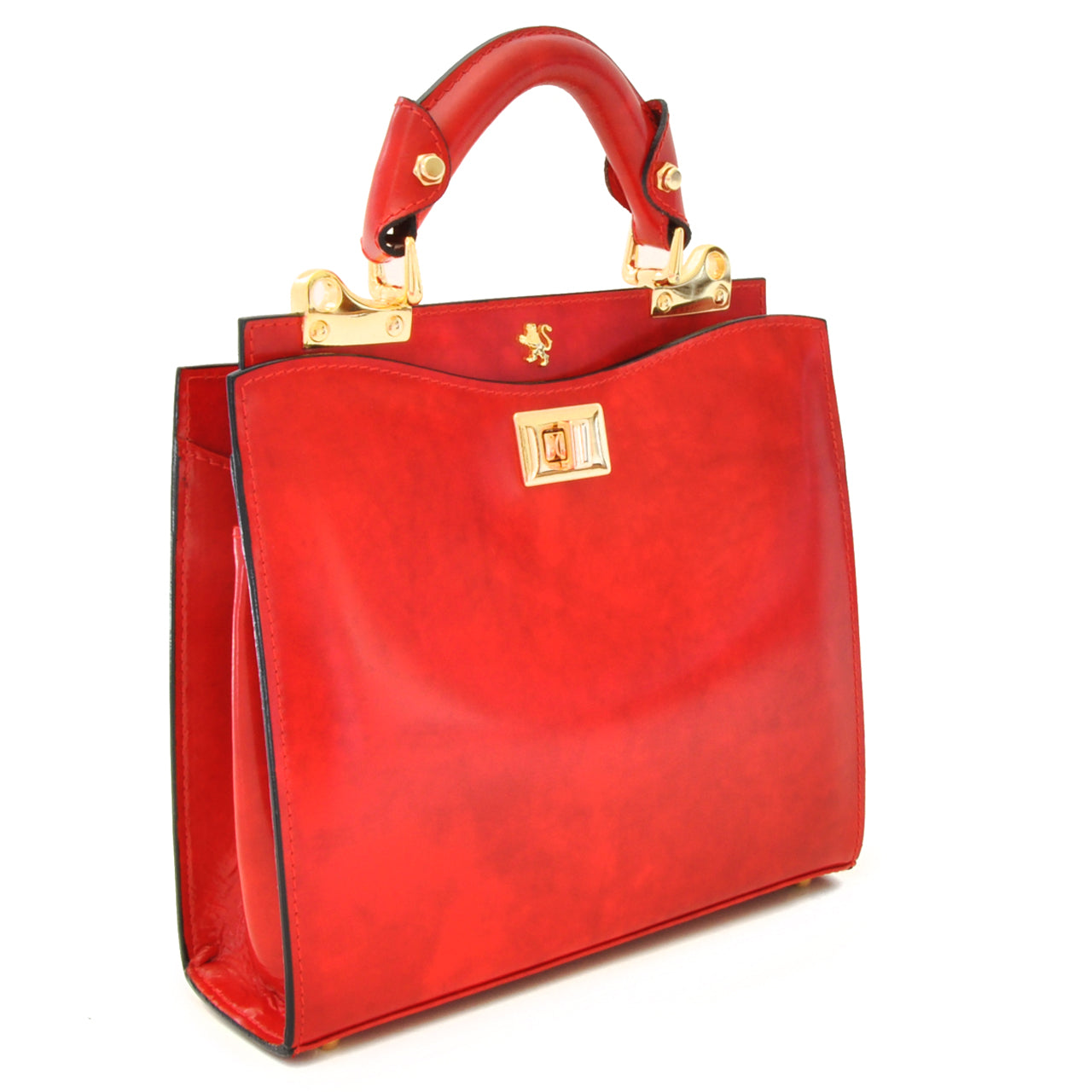 Pratesi Anna Maria Luisa de' Medici Medium Lady Bag en cuir de vache - Radica Cherry