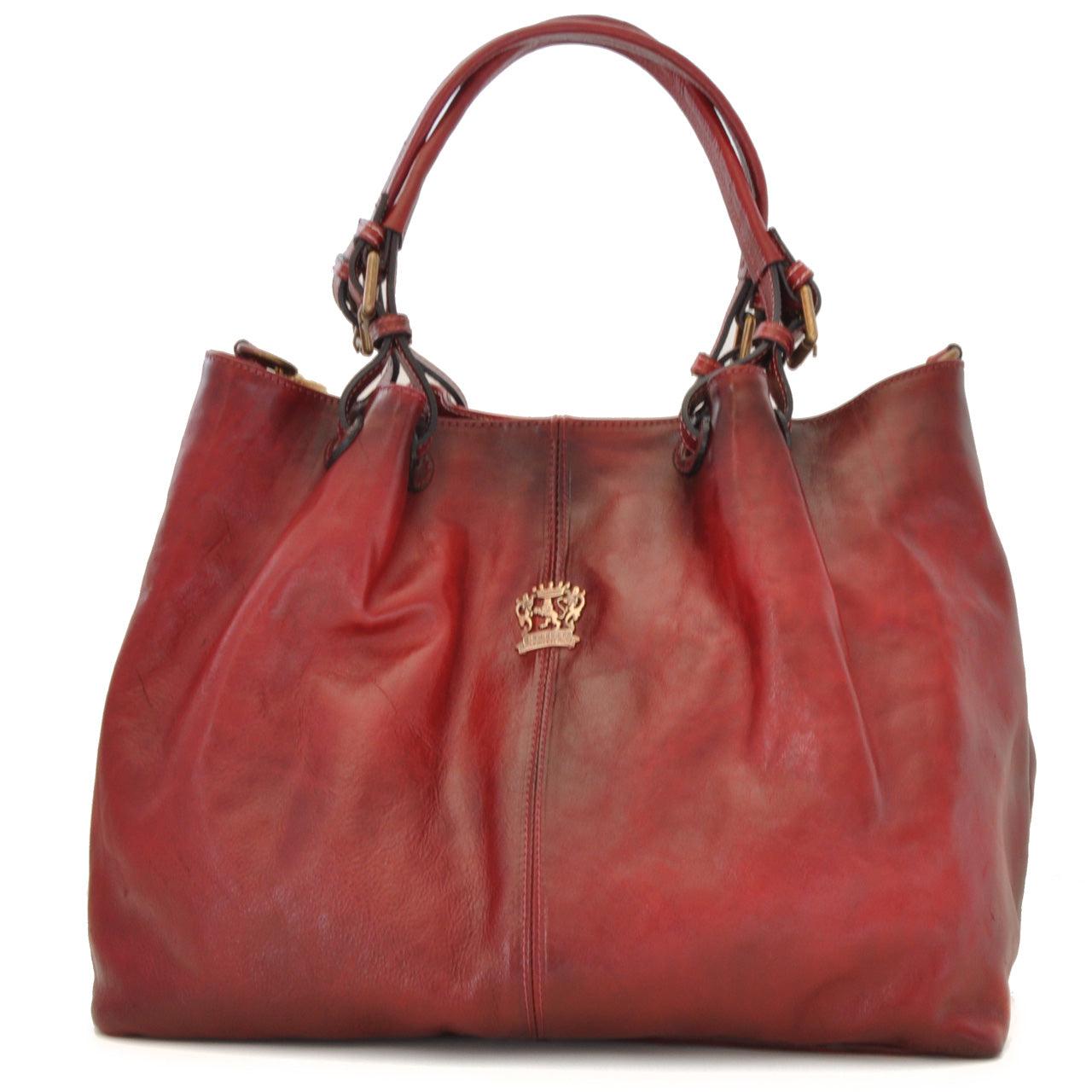 Pratesi Collodi Italian Women's Handbag in Vegetable-Dyed Leather - Chianti