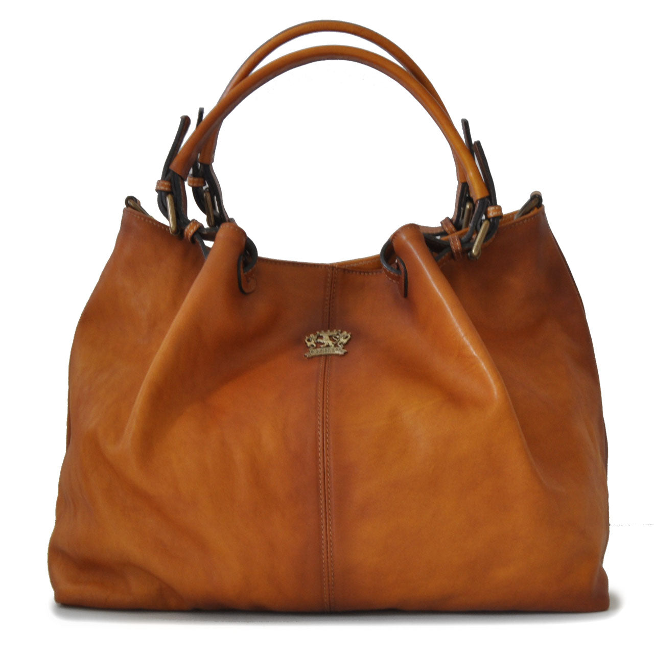 Pratesi Collodi Italian Women's Handbag in Vegetable-Dyed Leather -  Cognac