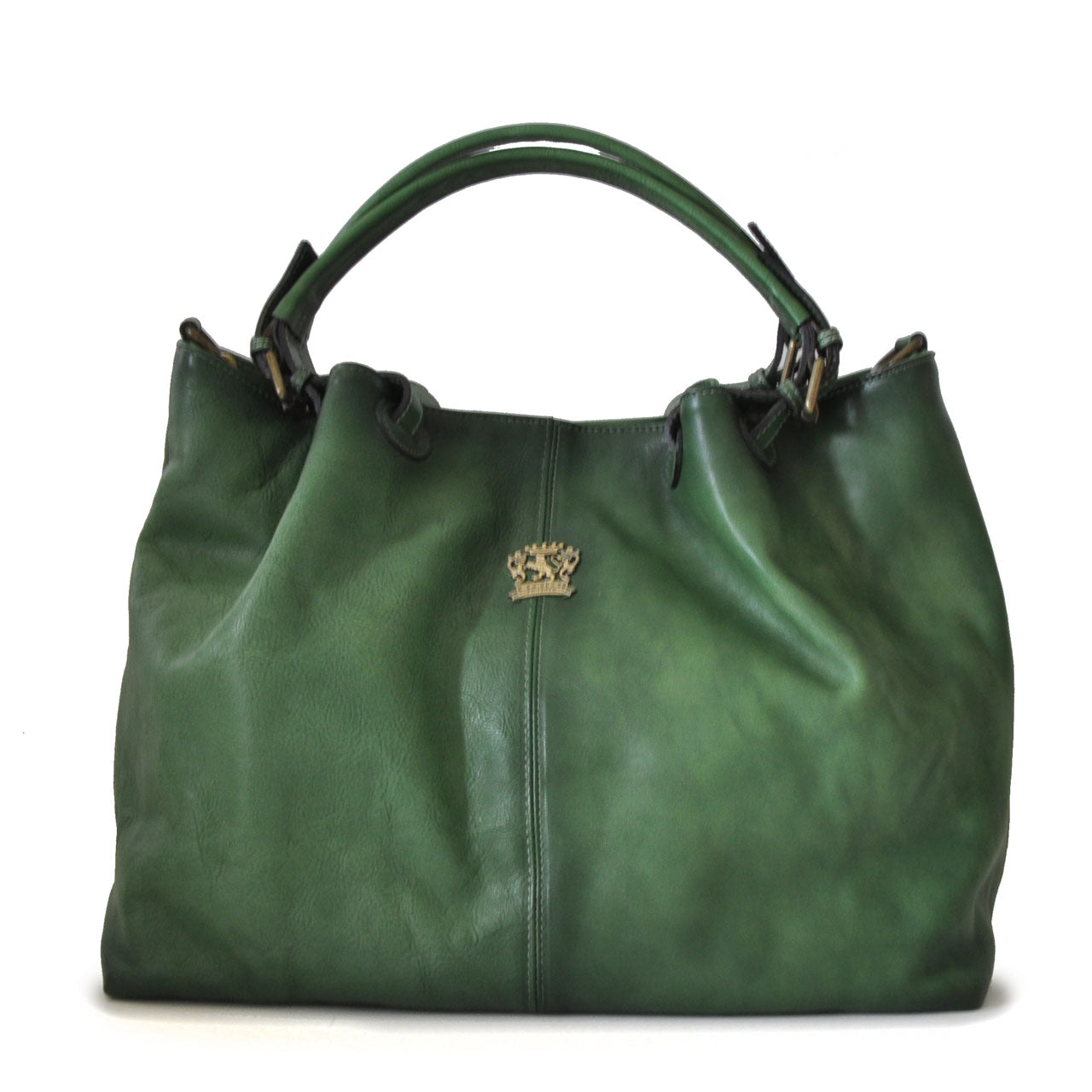 Pratesi Collodi Italian Women's Handbag in Vegetable-Dyed Leather - Emerald
