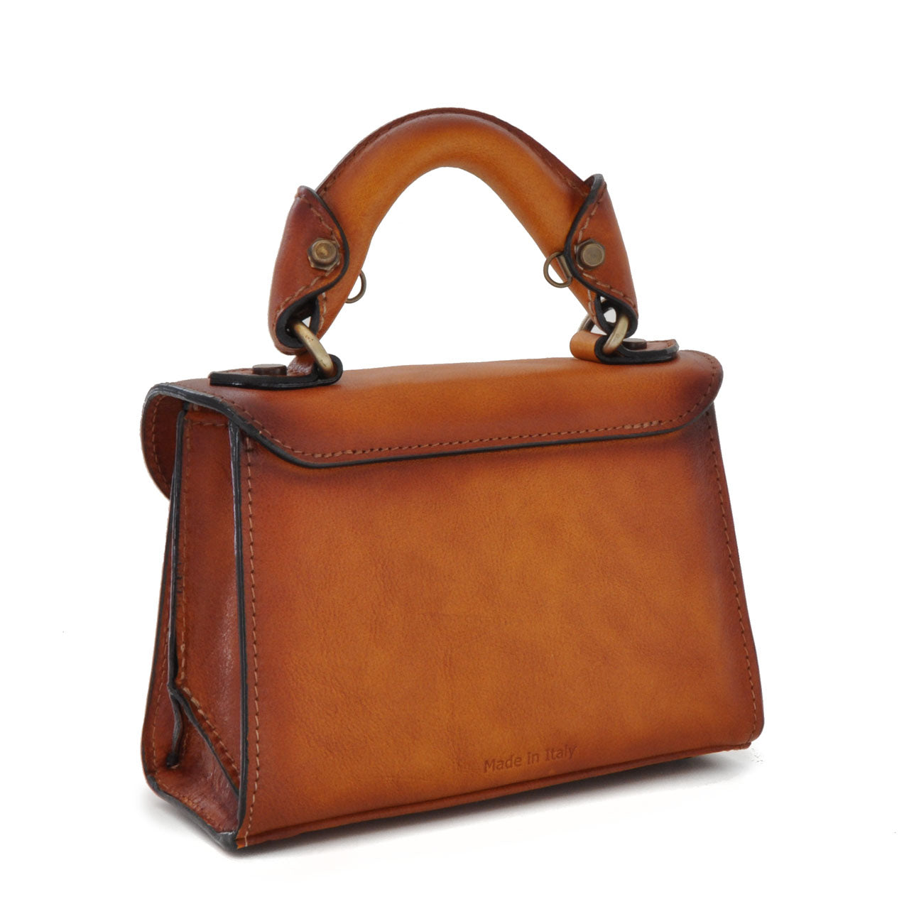 Bolso de mano Pratesi Lucignano Small Bruce en cuero de vaca - Bruce Cherry