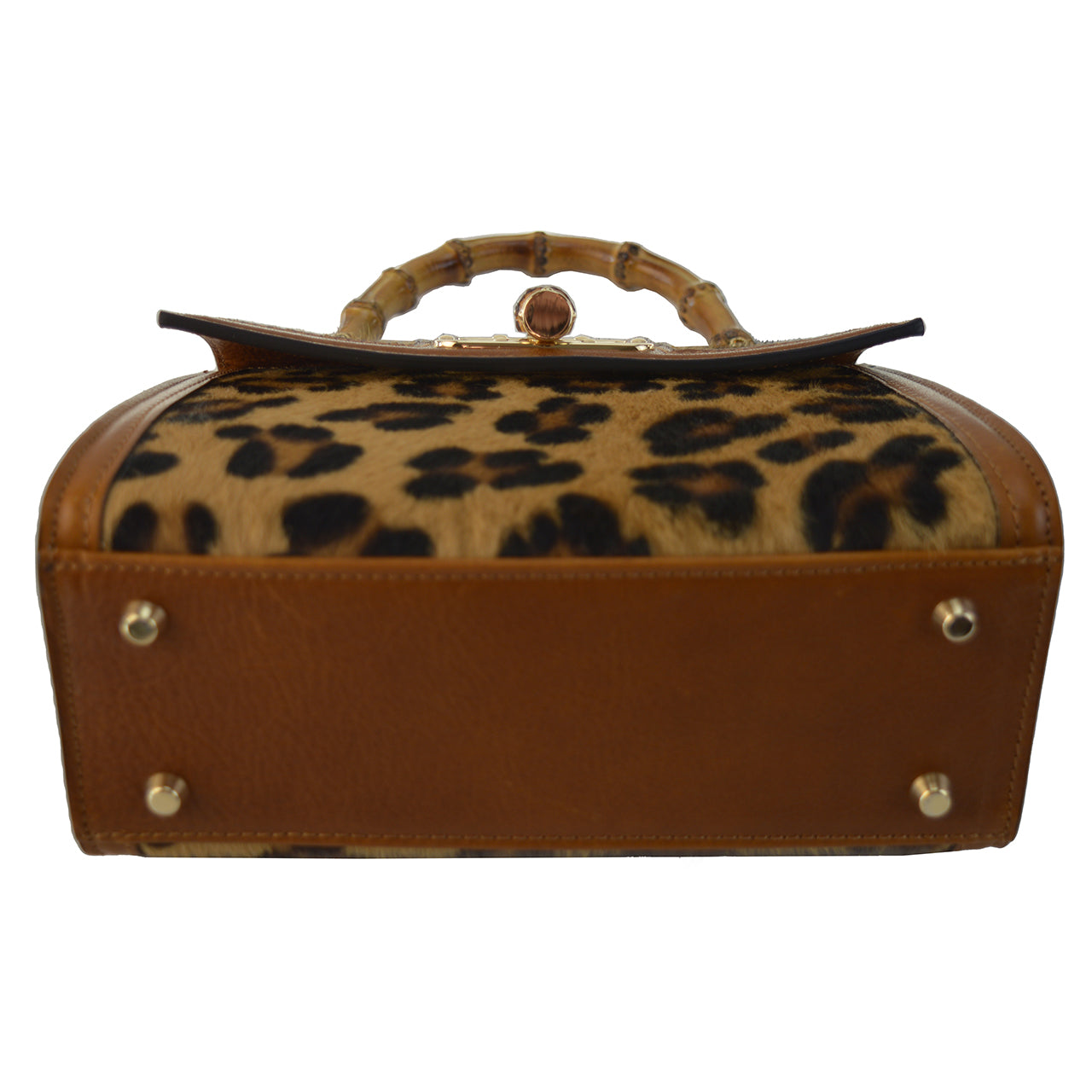 Pratesi Castalia C298/20L Lady Bag in cow leather - Leopardo Cognac