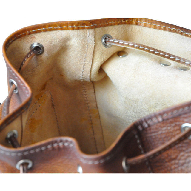 Pratesi Backpack Caporalino  in Italian Vegetable Dyed Leather - Blue