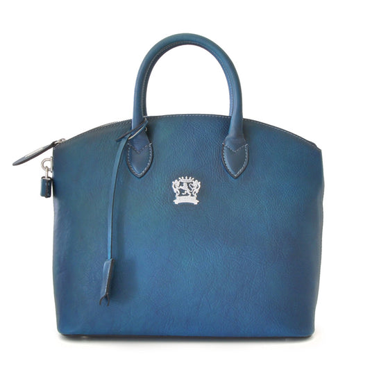 Pratesi Versilia genuine Italian Handbag in genuine leather - genuine Italian Blue - LQE