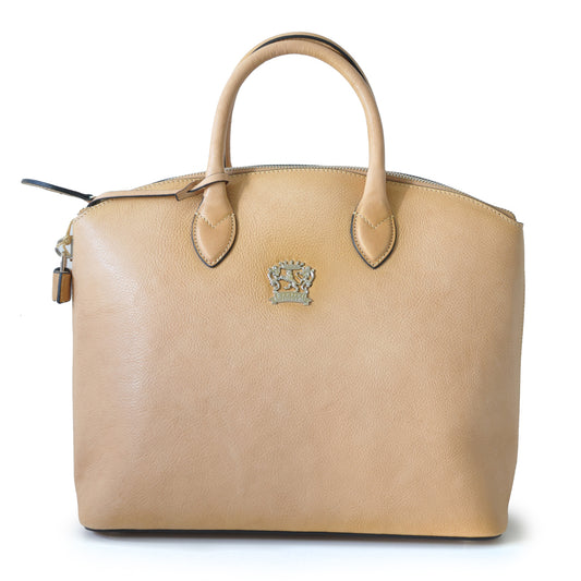 Pratesi Versilia genuine Italian Handbag in genuine leather - genuine Italian Panna - LQE