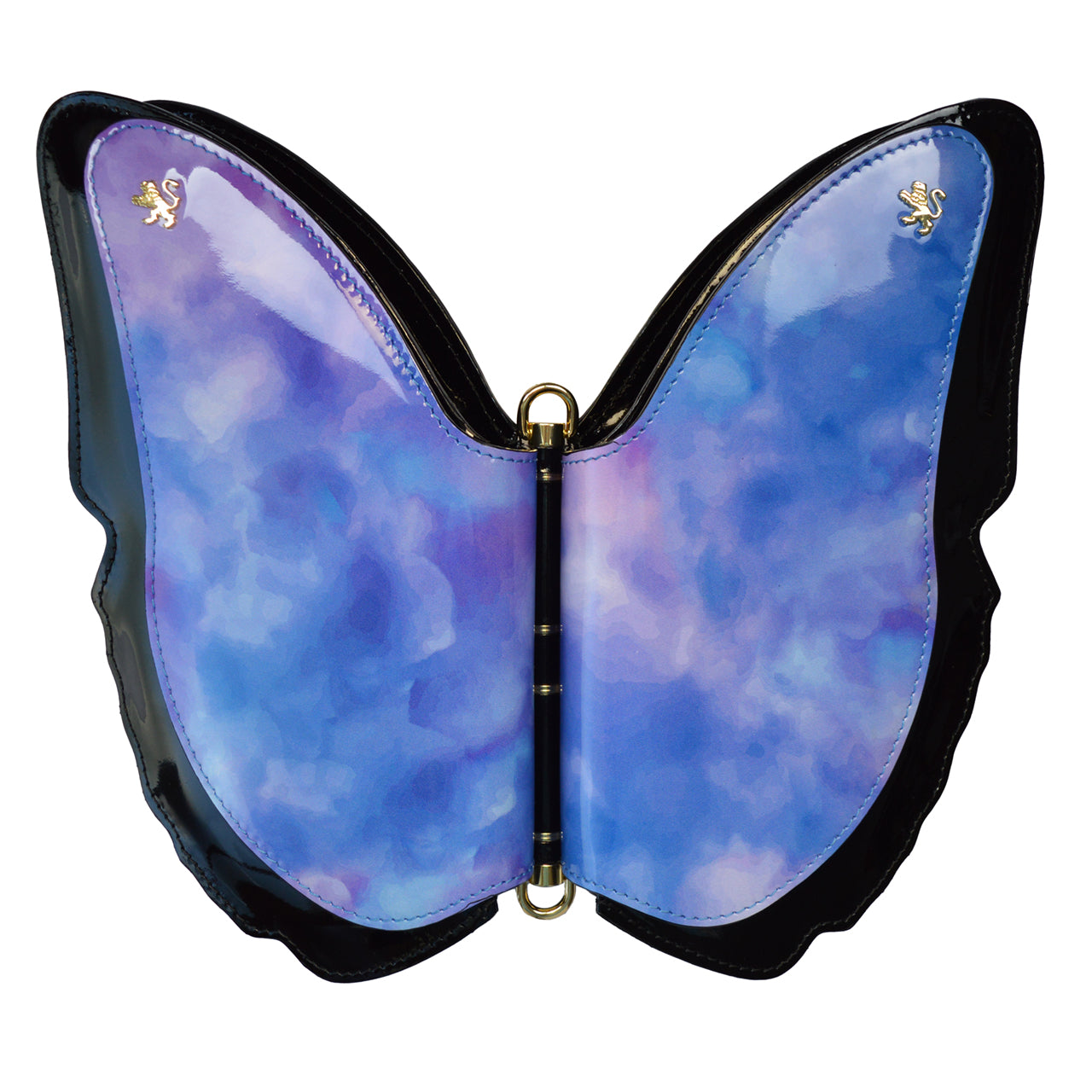 Pratesi Farfalla Backpack V383/CH in genuine Italian Fusion Patent Leather - Sky Blue