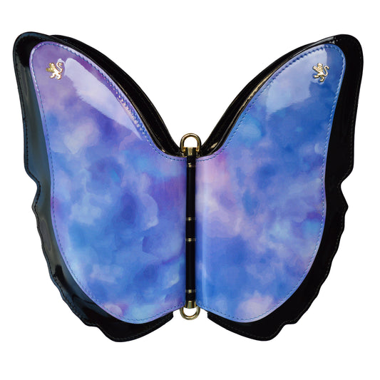 Pratesi Farfalla Backpack V383/CH in genuine Italian Fusion Patent Leather - Sky Blue