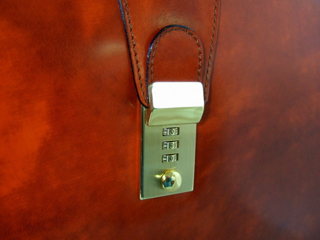 Pratesi Brunelleschi Briefcase in cow leather - Radica Chianti